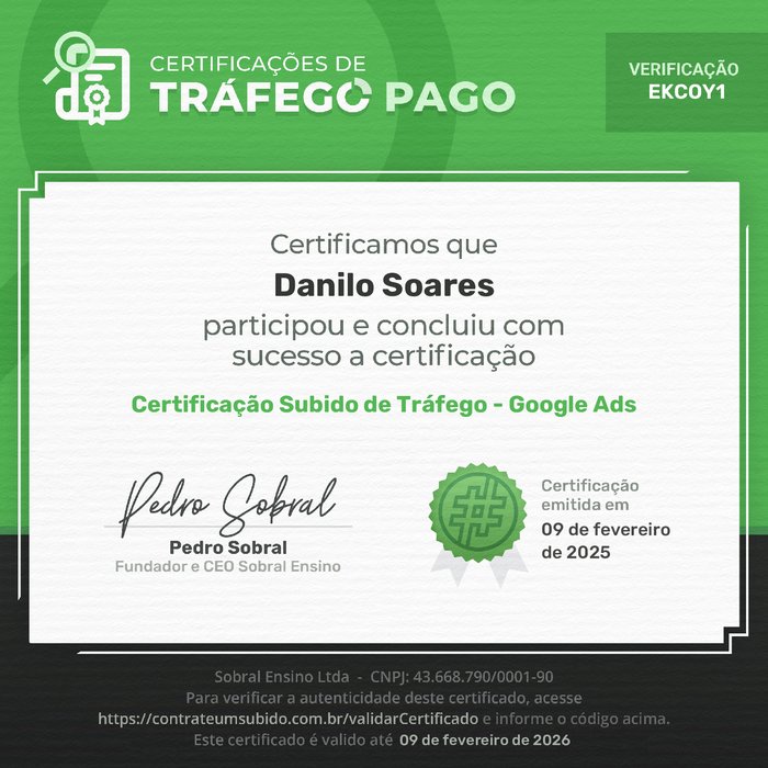 Certificado Google Ads, Comunidade Sobral